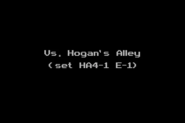 Vs. Hogan's Alley (set HA4-1 E-1)
