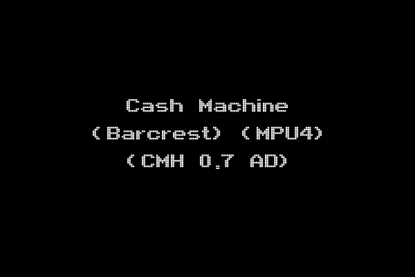 Cash Machine (Barcrest) (MPU4) (CMH 0.7 AD)