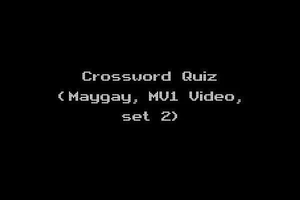 Crossword Quiz (Maygay, MV1 Video, set 2)