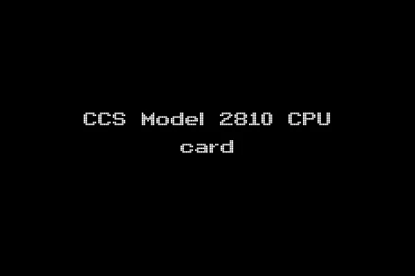 CCS Model 2810 CPU card