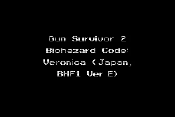 Gun Survivor 2 Biohazard Code: Veronica (Japan, BHF1 Ver.E)
