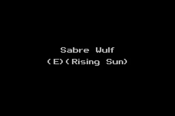 Sabre Wulf (E)(Rising Sun)