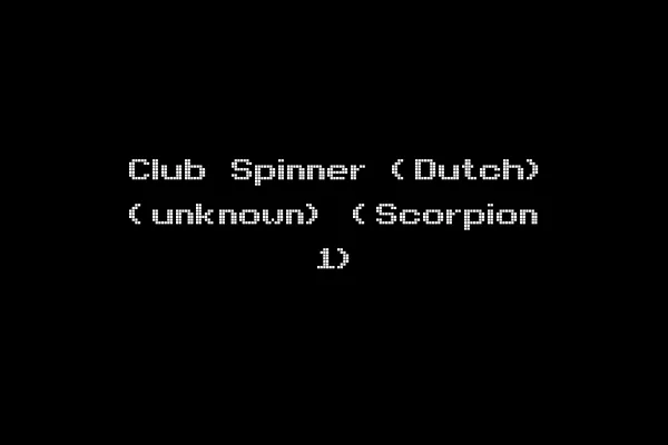 Club Spinner (Dutch) (unknown) (Scorpion 1)