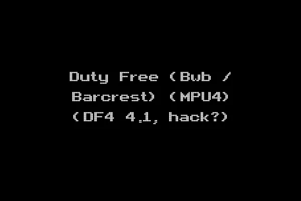 Duty Free (Bwb / Barcrest) (MPU4) (DF4 4.1, hack?)