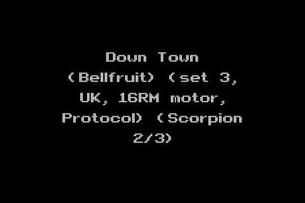 Down Town (Bellfruit) (set 3, UK, 16RM motor, Protocol) (Scorpion 2/3)