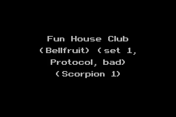 Fun House Club (Bellfruit) (set 1, Protocol, bad) (Scorpion 1)