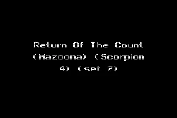 Return Of The Count (Mazooma) (Scorpion 4) (set 2)