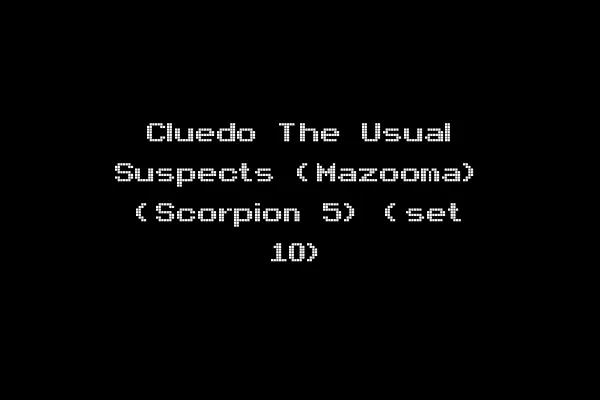 Cluedo The Usual Suspects (Mazooma) (Scorpion 5) (set 10)