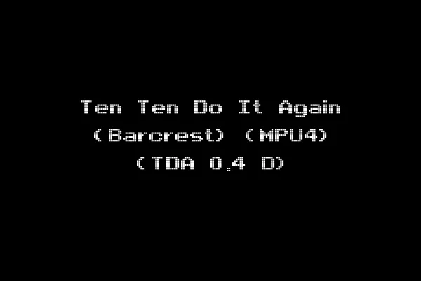 Ten Ten Do It Again (Barcrest) (MPU4) (TDA 0.4 D)