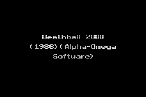 Deathball 2000 (1986)(Alpha-Omega Software)