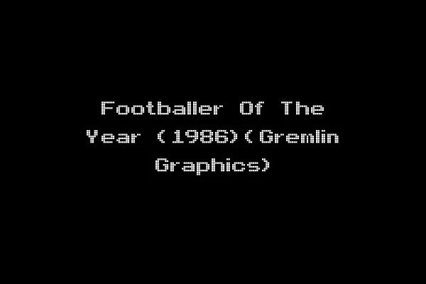 Footballer Of The Year (1986)(Gremlin Graphics)