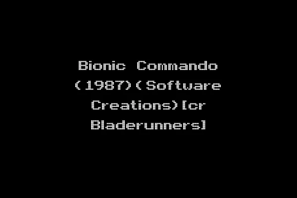 Bionic Commando (1987)(Software Creations)[cr Bladerunners]