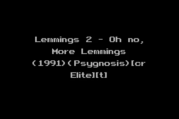 Lemmings 2 - Oh no, More Lemmings (1991)(Psygnosis)[cr Elite][t]