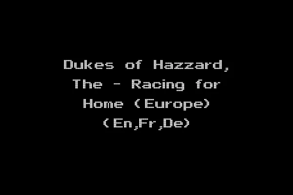 Dukes of Hazzard, The - Racing for Home (Europe) (En,Fr,De)