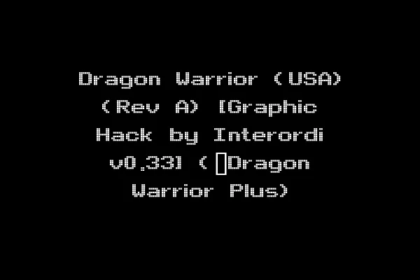 Dragon Warrior (USA) (Rev A) [Graphic Hack by Interordi v0.33] (~Dragon Warrior Plus)