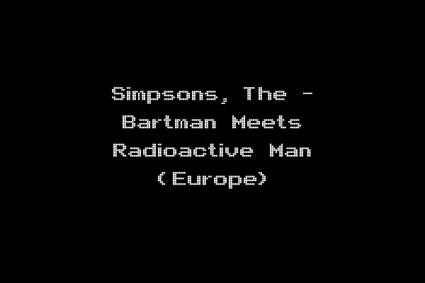 Simpsons, The - Bartman Meets Radioactive Man (Europe)