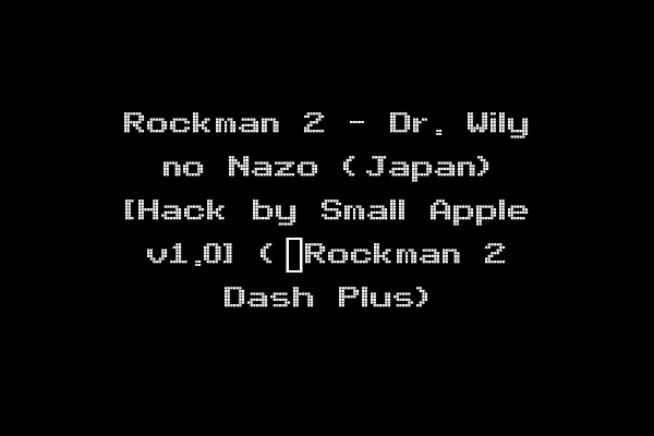 Rockman 2 - Dr. Wily no Nazo (Japan) [Hack by Small Apple v1.0] (~Rockman 2 Dash Plus)