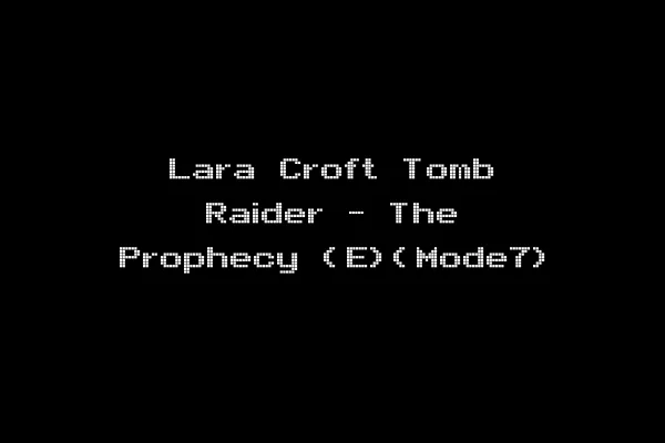 Lara Croft Tomb Raider - The Prophecy (E)(Mode7)