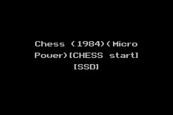 Chess (1984)(Micro Power)[CHESS start] [SSD]