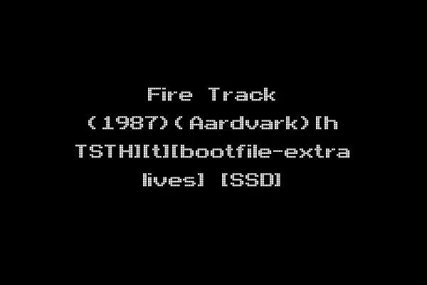 Fire Track (1987)(Aardvark)[h TSTH][t][bootfile-extra lives] [SSD]
