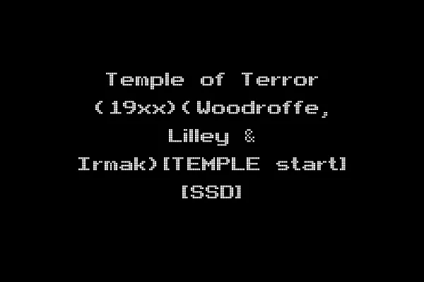 Temple of Terror (19xx)(Woodroffe, Lilley & Irmak)[TEMPLE start] [SSD]