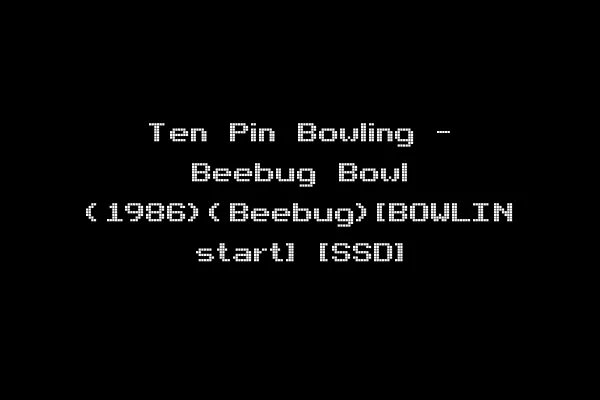 Ten Pin Bowling - Beebug Bowl (1986)(Beebug)[BOWLIN start] [SSD]
