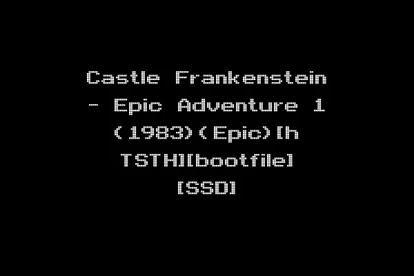 Castle Frankenstein - Epic Adventure 1 (1983)(Epic)[h TSTH][bootfile] [SSD]