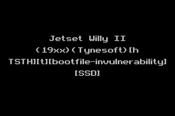 Jetset Willy II (19xx)(Tynesoft)[h TSTH][t][bootfile-invulnerability] [SSD]