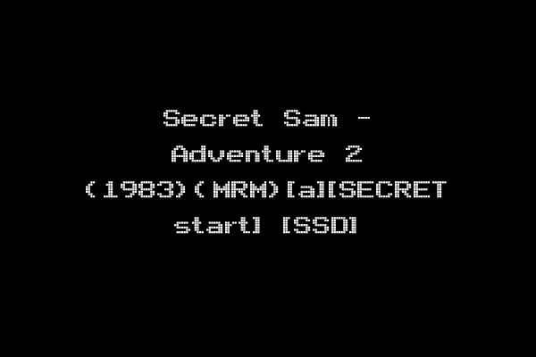 Secret Sam - Adventure 2 (1983)(MRM)[a][SECRET start] [SSD]