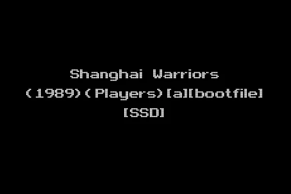 Shanghai Warriors (1989)(Players)[a][bootfile] [SSD]