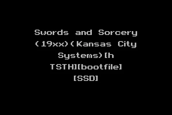 Swords and Sorcery (19xx)(Kansas City Systems)[h TSTH][bootfile] [SSD]