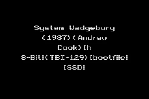 System Wadgebury (1987)(Andrew Cook)[h 8-Bit](TBI-129)[bootfile] [SSD]