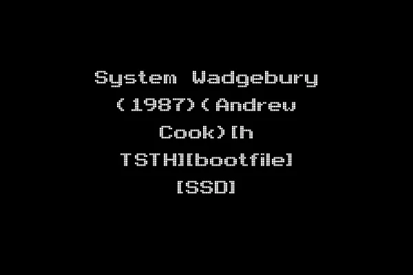 System Wadgebury (1987)(Andrew Cook)[h TSTH][bootfile] [SSD]