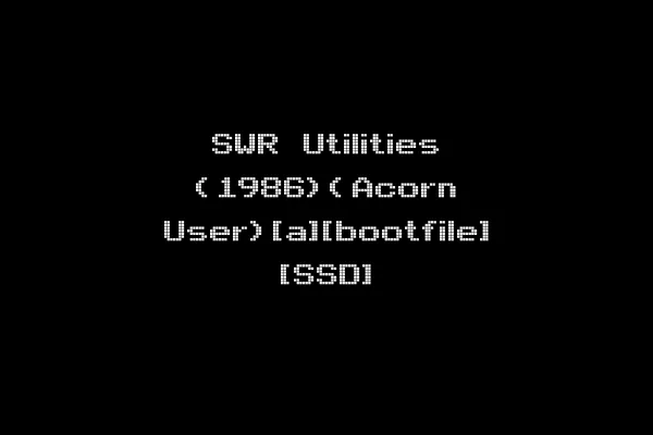 SWR Utilities (1986)(Acorn User)[a][bootfile] [SSD]