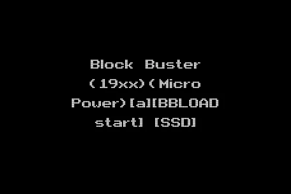 Block Buster (19xx)(Micro Power)[a][BBLOAD start] [SSD]