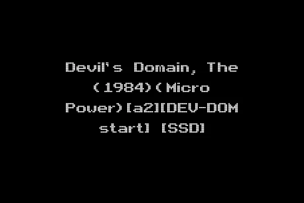 Devil's Domain, The (1984)(Micro Power)[a2][DEV-DOM start] [SSD]