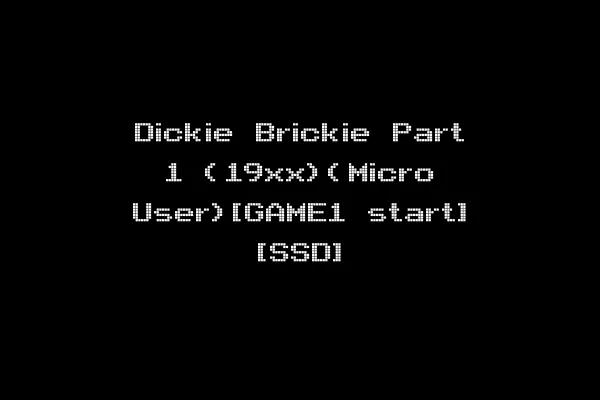 Dickie Brickie Part 1 (19xx)(Micro User)[GAME1 start] [SSD]
