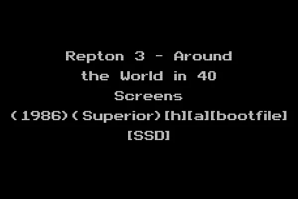 Repton 3 - Around the World in 40 Screens (1986)(Superior)[h][a][bootfile] [SSD]