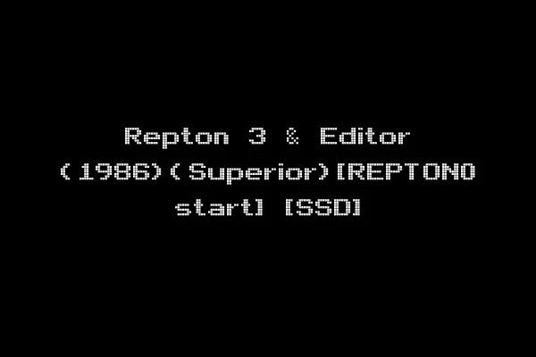 Repton 3 & Editor (1986)(Superior)[REPTON0 start] [SSD]