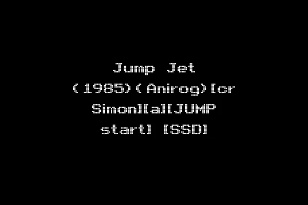 Jump Jet (1985)(Anirog)[cr Simon][a][JUMP start] [SSD]