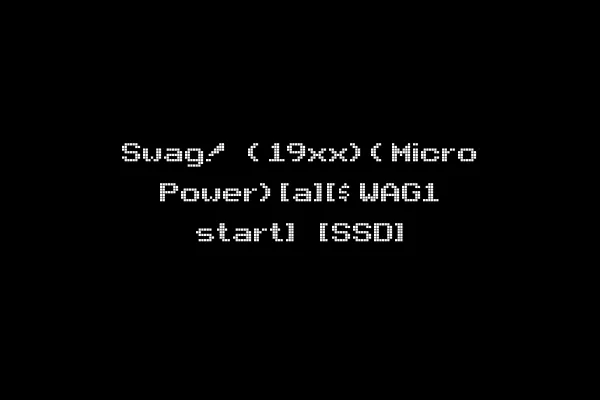 Swag! (19xx)(Micro Power)[a][$WAG1 start] [SSD]