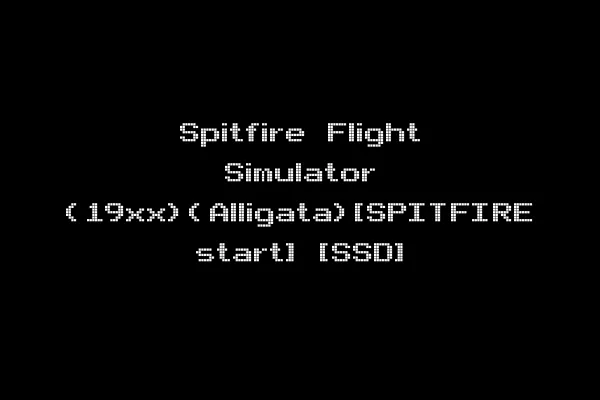 Spitfire Flight Simulator (19xx)(Alligata)[SPITFIRE start] [SSD]