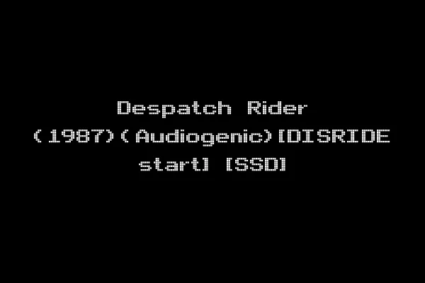 Despatch Rider (1987)(Audiogenic)[DISRIDE start] [SSD]