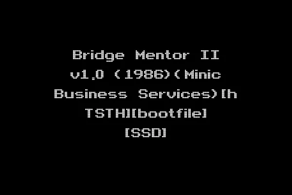 Bridge Mentor II v1.0 (1986)(Minic Business Services)[h TSTH][bootfile] [SSD]