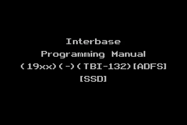 Interbase Programming Manual (19xx)(-)(TBI-132)[ADFS] [SSD]