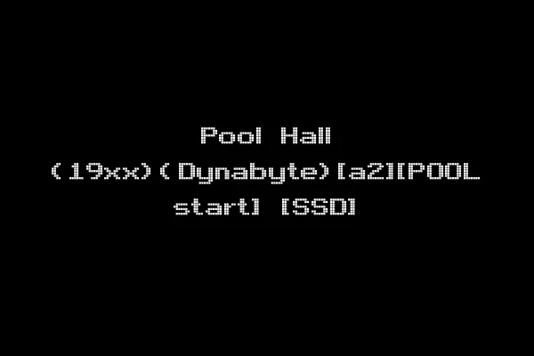 Pool Hall (19xx)(Dynabyte)[a2][POOL start] [SSD]