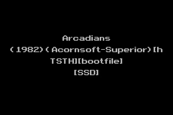 Arcadians (1982)(Acornsoft-Superior)[h TSTH][bootfile] [SSD]