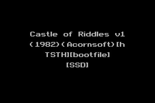 Castle of Riddles v1 (1982)(Acornsoft)[h TSTH][bootfile] [SSD]