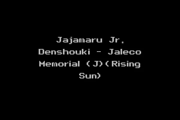 Jajamaru Jr. Denshouki - Jaleco Memorial (J)(Rising Sun)