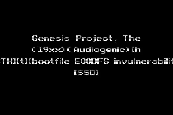 Genesis Project, The (19xx)(Audiogenic)[h TSTH][t][bootfile-E00DFS-invulnerability] [SSD]